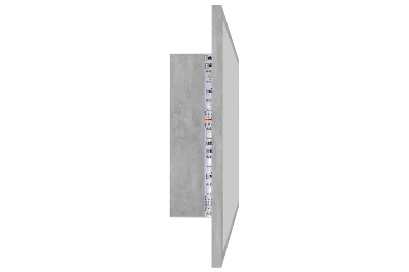 LED-kylpyhuonepeili betoninharmaa 80x8,5x37 cm lastulevy - Betoninharmaa - Sisustustuotteet - Peili
