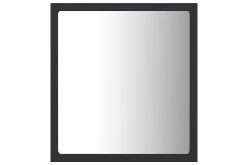 LED-kylpyhuonepeili harmaa 40x8,5x37 cm lastulevy - Sisustustuotteet - Peili