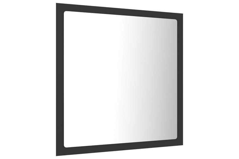 LED-kylpyhuonepeili harmaa 40x8,5x37 cm lastulevy - Sisustustuotteet - Peili