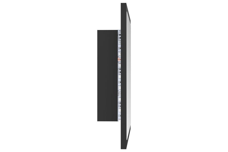 LED-kylpyhuonepeili harmaa 40x8,5x37 cm lastulevy - Sisustustuotteet - Peili