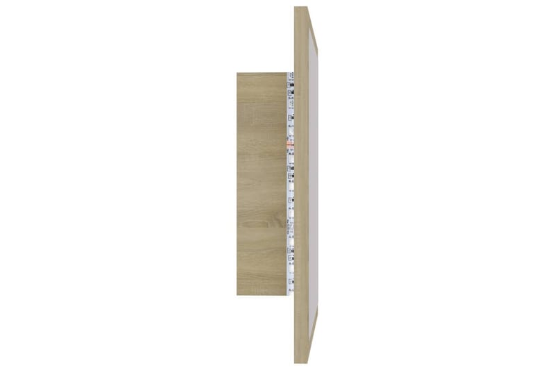 LED-kylpyhuonepeili Sonoma-tammi 40x8,5x37 cm lastulevy - Sisustustuotteet - Peili