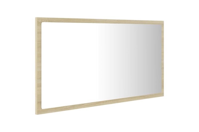 LED-kylpyhuonepeili Sonoma-tammi 80x8,5x37 cm lastulevy - Ruskea - Sisustustuotteet - Peili
