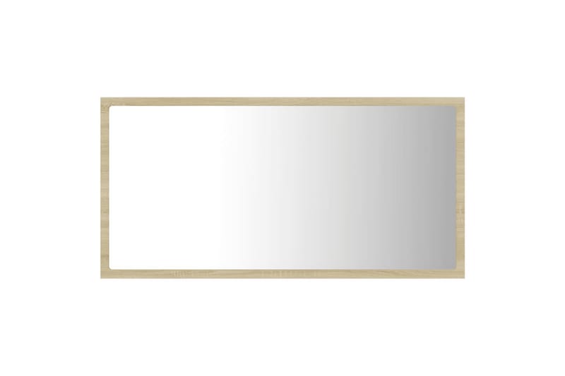 LED-kylpyhuonepeili Sonoma-tammi 80x8,5x37 cm lastulevy - Ruskea - Sisustustuotteet - Peili