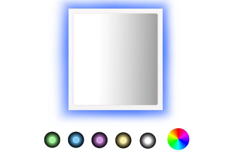 LED-kylpyhuonepeili valkoinen 40x8,5x37 cm lastulevy - Sisustustuotteet - Peili