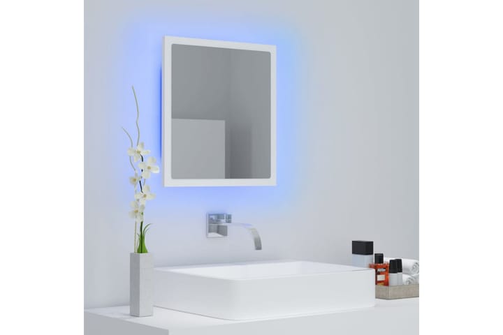 LED-kylpyhuonepeili valkoinen 40x8,5x37 cm lastulevy - Peili - Kylpyhuoneen peilit - Kylpyhuonepeili valaistuksella