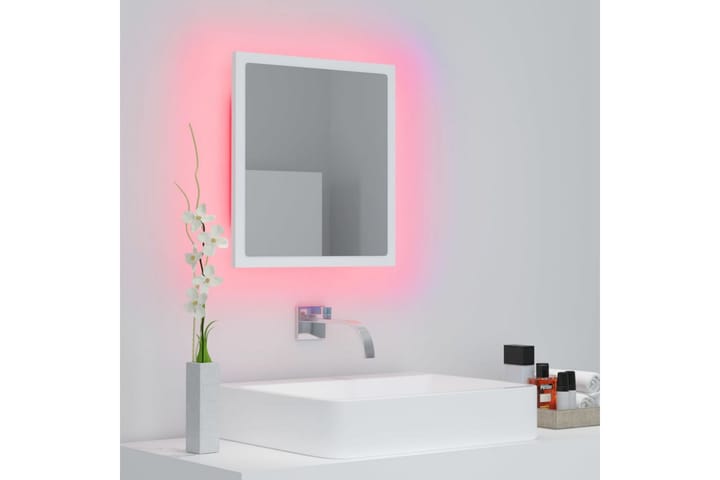 LED-kylpyhuonepeili valkoinen 40x8,5x37 cm lastulevy - Peili - Kylpyhuoneen peilit - Kylpyhuonepeili valaistuksella
