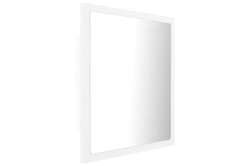 LED-kylpyhuonepeili valkoinen 40x8,5x37 cm lastulevy - Sisustustuotteet - Peili