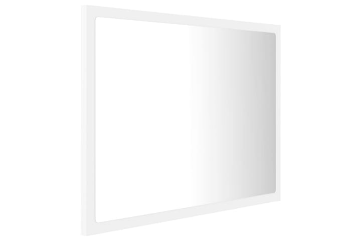 LED-kylpyhuonepeili valkoinen 60x8,5x37 cm lastulevy - Valkoinen - Peili - Kylpyhuoneen peilit - Kylpyhuonepeili valaistuksella