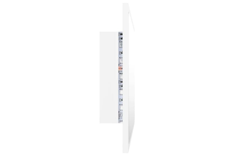 LED-kylpyhuonepeili valkoinen 60x8,5x37 cm lastulevy - Valkoinen - Sisustustuotteet - Peili