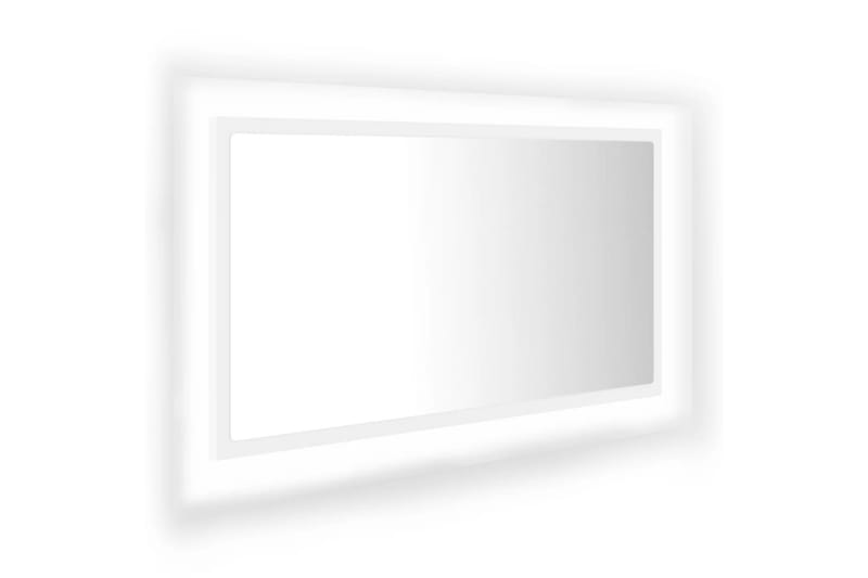 LED-kylpyhuonepeili valkoinen 80x8,5x37 cm lastulevy - Valkoinen - Sisustustuotteet - Peili