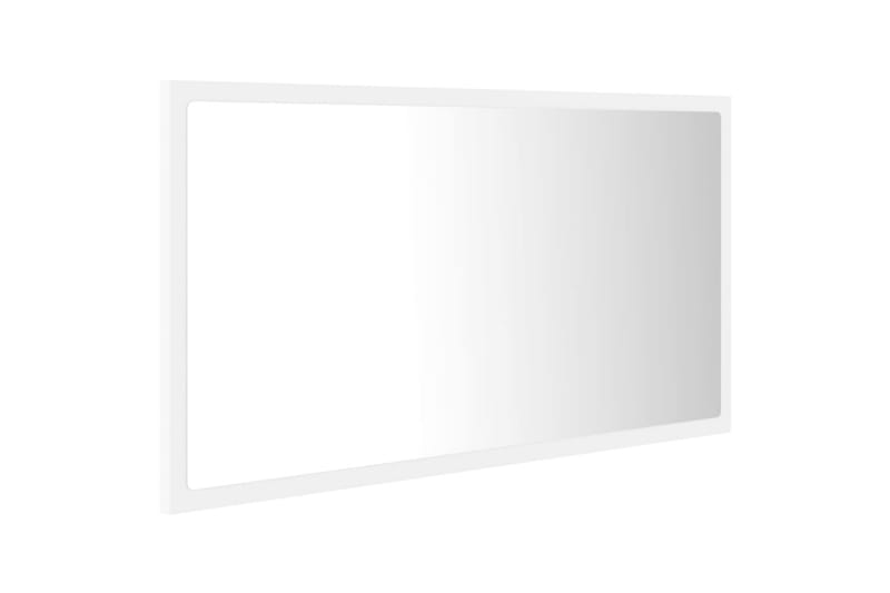 LED-kylpyhuonepeili valkoinen 80x8,5x37 cm lastulevy - Valkoinen - Sisustustuotteet - Peili