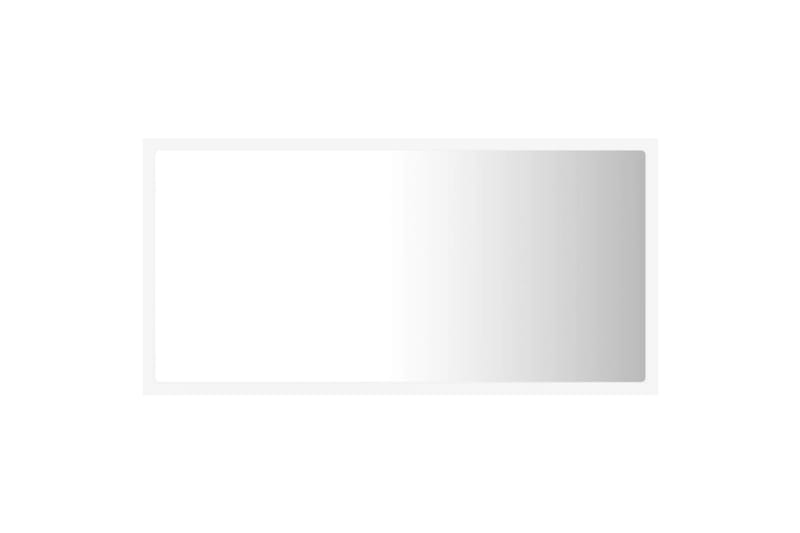 LED-kylpyhuonepeili valkoinen 80x8,5x37 cm lastulevy - Valkoinen - Sisustustuotteet - Peili