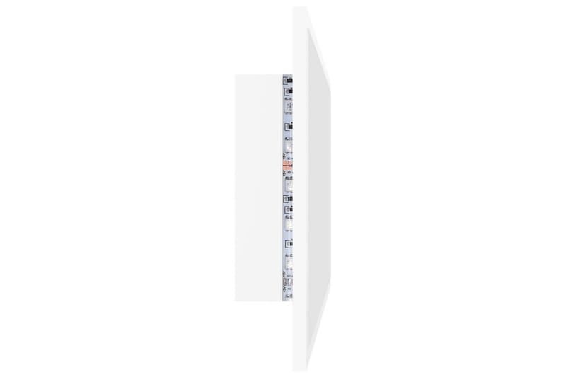 LED-kylpyhuonepeili valkoinen 80x8,5x37 cm lastulevy - Valkoinen - Sisustustuotteet - Peili