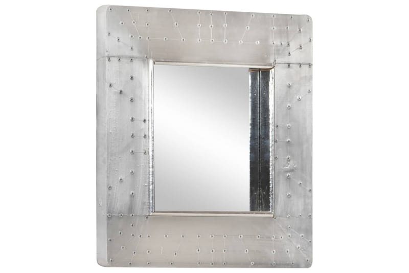 Lentokonemainen peili 50x50 cm metalli - Hopea - Sisustustuotteet - Peili