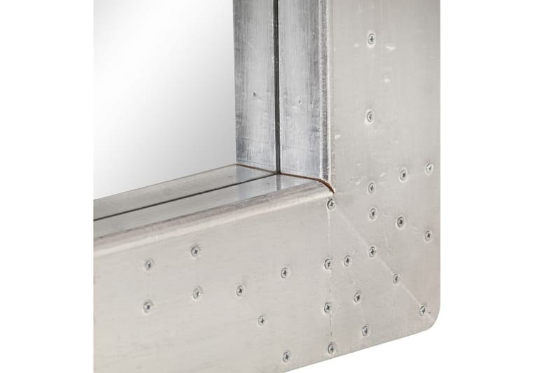 Lentokonemainen peili 110x50 cm metalli - Hopea - Sisustustuotteet - Peili