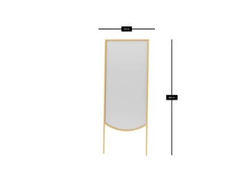Linor lattiapeili 70x180 cm - Kulta - Sisustustuotteet - Peili - Lattiapeili
