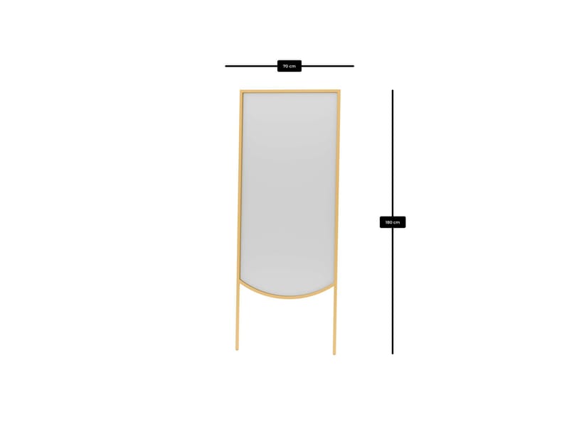 Linor lattiapeili 70x180 cm - Kulta - Sisustustuotteet - Peili - Lattiapeili