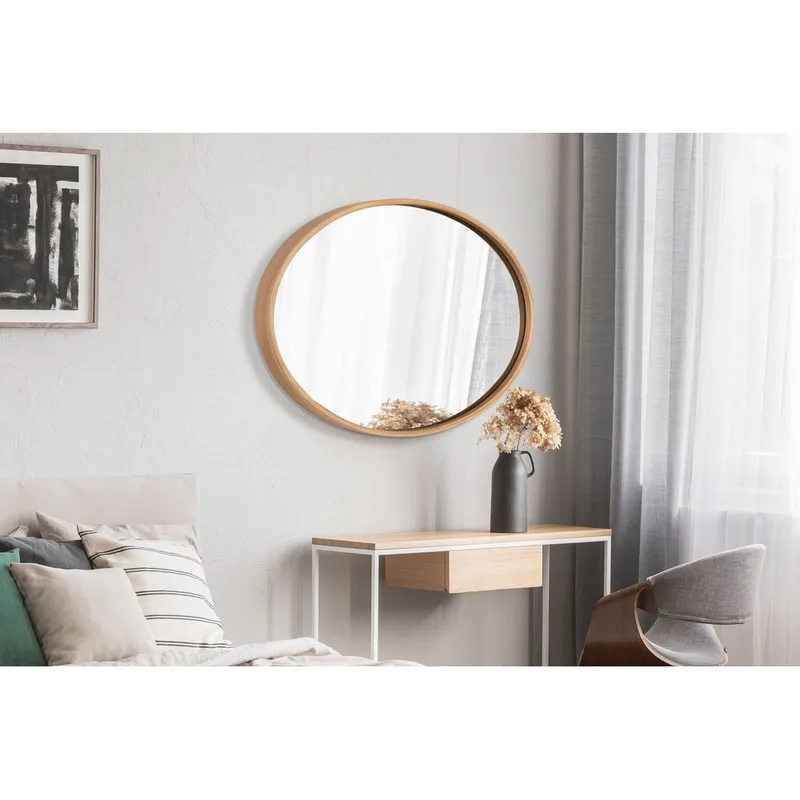 Lorys seinäkiinnitteinen peili Ovaali 45 cm - Ruskea - Sisustustuotteet - Peili