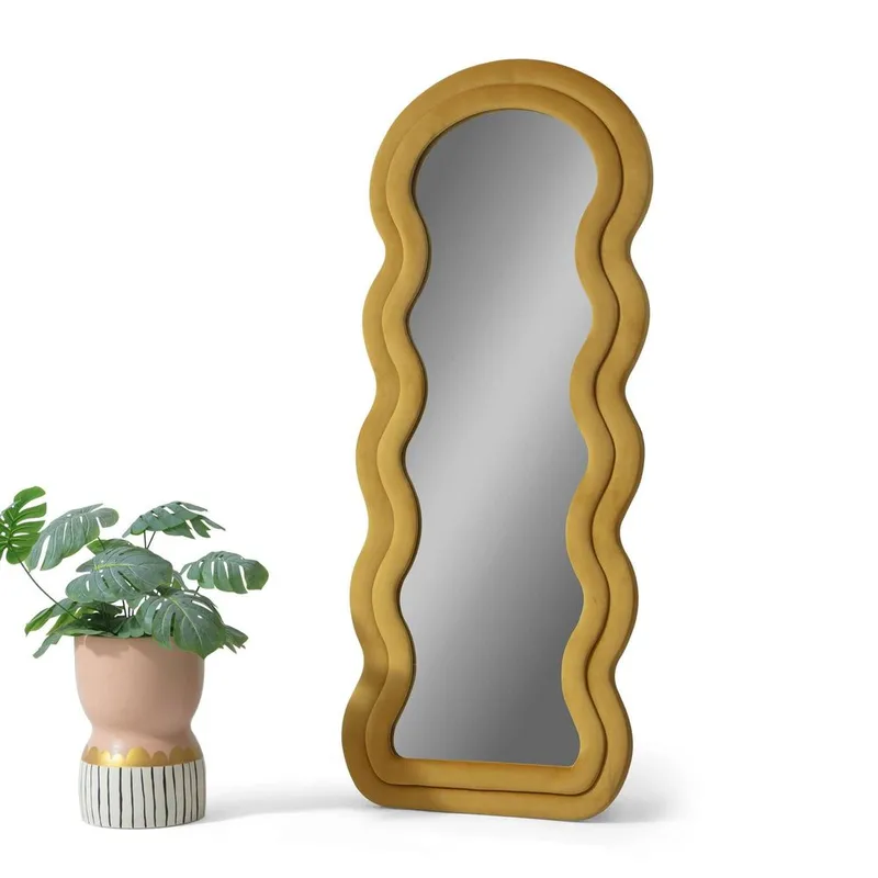 Mijara Lattiapeili 65 x 170 cm - Keltainen - Sisustustuotteet - Peili - Lattiapeili