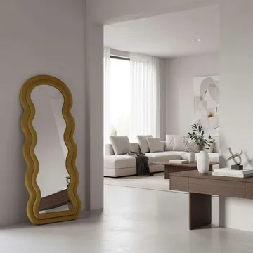 Mijara Lattiapeili 65 x 170 cm - Keltainen - Sisustustuotteet - Peili - Lattiapeili