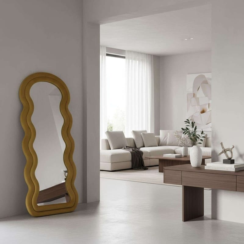 Mijara Lattiapeili 65 x 170 cm - Keltainen - Sisustustuotteet - Peili - Lattiapeili