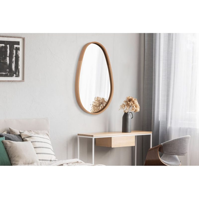 Mirrel seinäkiinnitteinen peili 45 cm - Ruskea - Sisustustuotteet - Peili