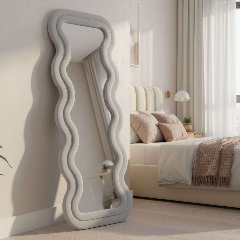 Muli Lattiapeili 65 x 170 cm - Kermanvalkoinen - Sisustustuotteet - Peili - Lattiapeili