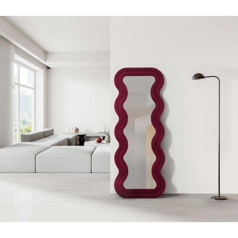 Muli Lattiapeili 65 x 170 cm - Viininpunainen - Sisustustuotteet - Peili - Lattiapeili