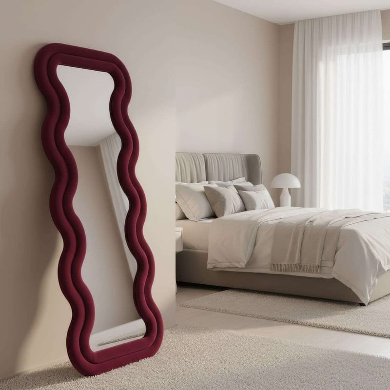 Muli Lattiapeili 65 x 170 cm - Viininpunainen - Sisustustuotteet - Peili - Lattiapeili