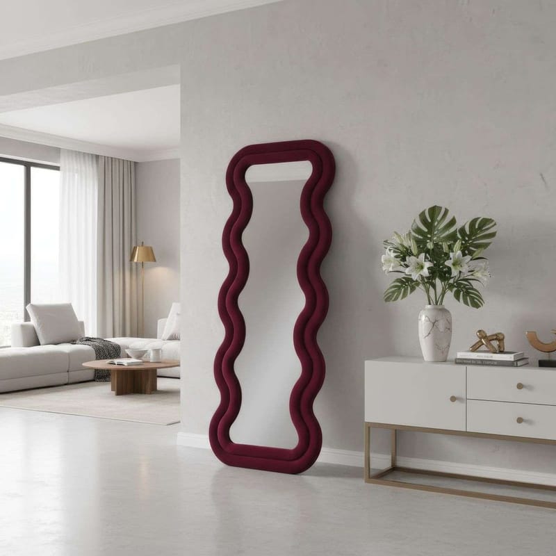 Muli Lattiapeili 65 x 170 cm - Viininpunainen - Sisustustuotteet - Peili - Lattiapeili