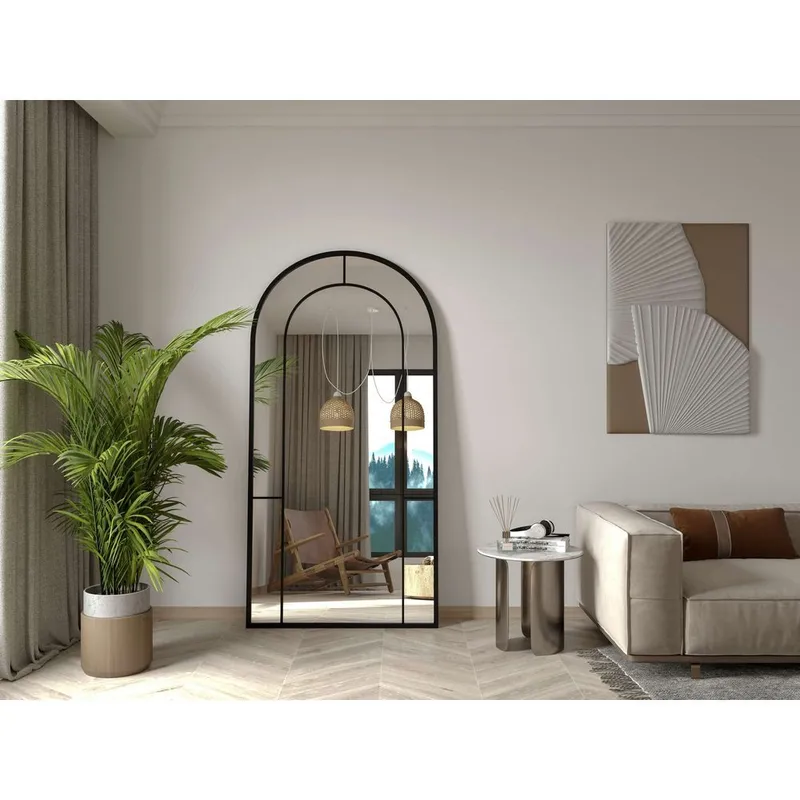 Navricon Lattiapeili 90 x 180 cm - Musta - Sisustustuotteet - Peili - Lattiapeili