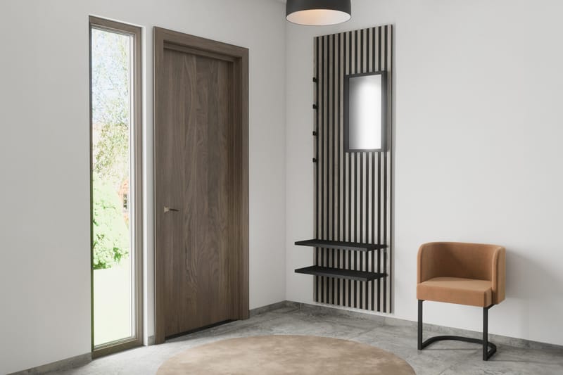 Nimes Seinäpeili 35x72,5 cm, Musta