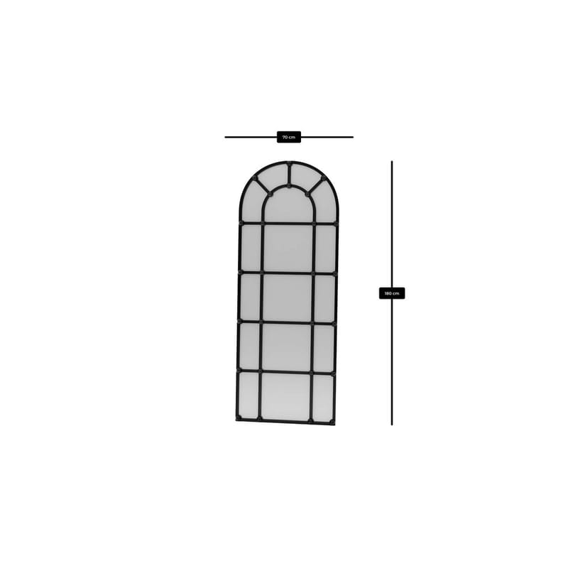 Omari Lattiapeili 70 x 180 cm - Musta - Sisustustuotteet - Peili - Lattiapeili