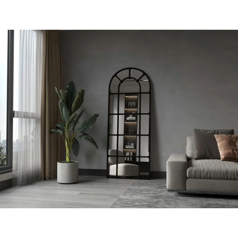 Omari Lattiapeili 70 x 180 cm - Musta - Sisustustuotteet - Peili - Lattiapeili