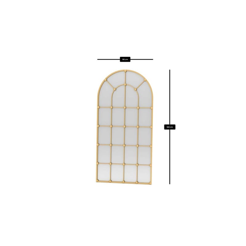 Omari Lattiapeili 90 x 180 cm - Kulta - Sisustustuotteet - Peili - Lattiapeili