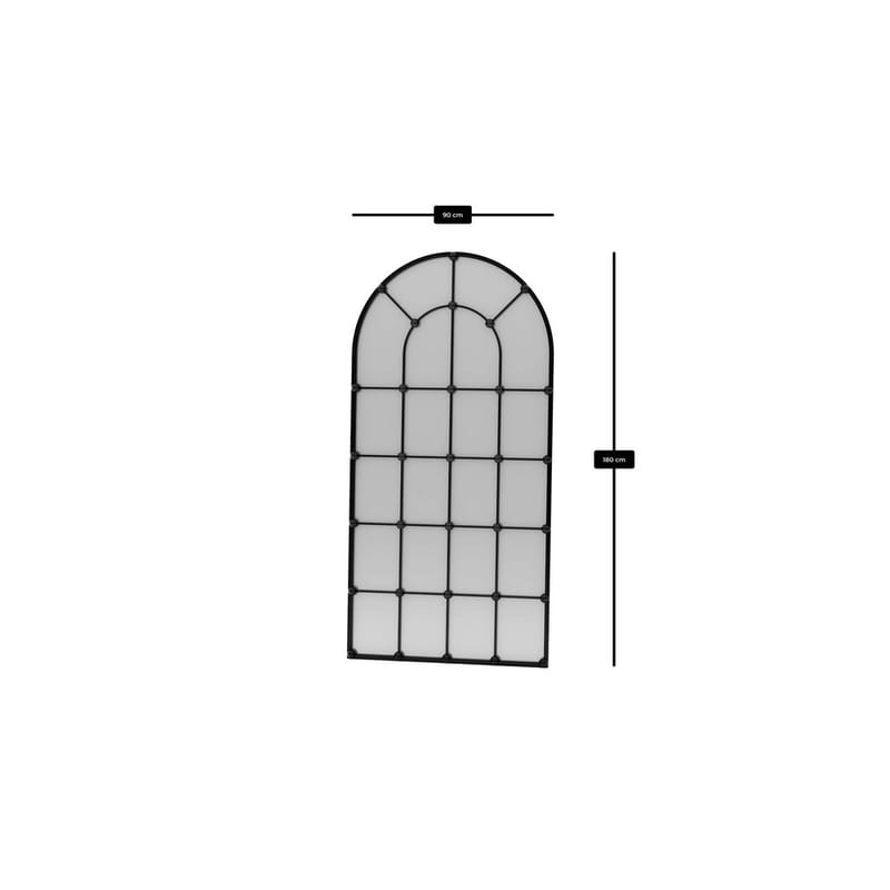 Omari Lattiapeili 90 x 180 cm - Musta - Sisustustuotteet - Peili - Lattiapeili