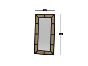 Omber lattiapeili 90x180 cm - Musta - Sisustustuotteet - Peili - Lattiapeili