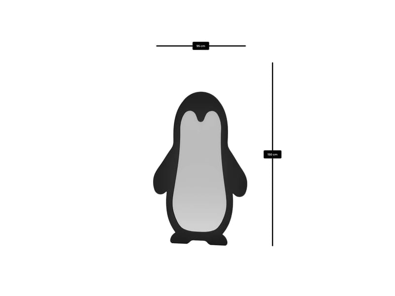 Orven lattiapeili 90x150 cm - Musta - Sisustustuotteet - Peili - Lattiapeili