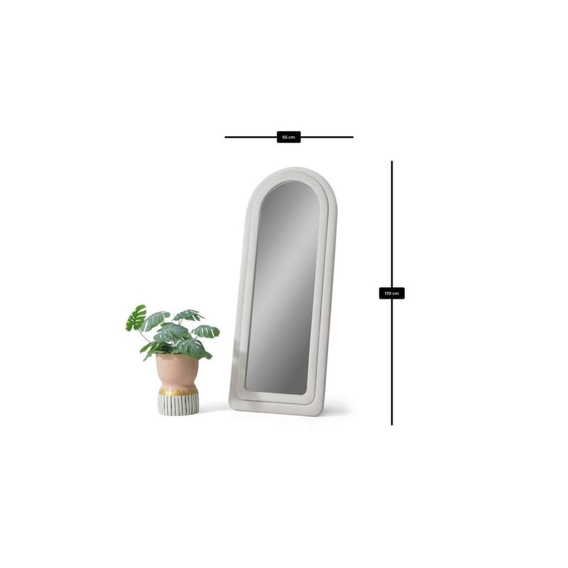 Ottawa Lattiapeili 65 x 170 cm - Kermanvalkoinen - Sisustustuotteet - Peili - Lattiapeili