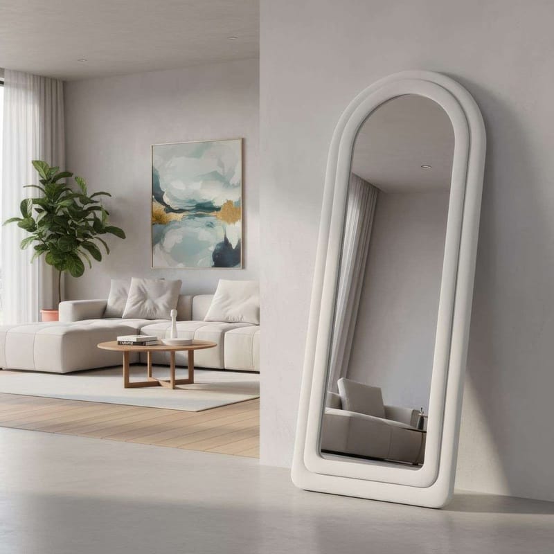 Ottawa Lattiapeili 65 x 170 cm - Kermanvalkoinen - Sisustustuotteet - Peili - Lattiapeili