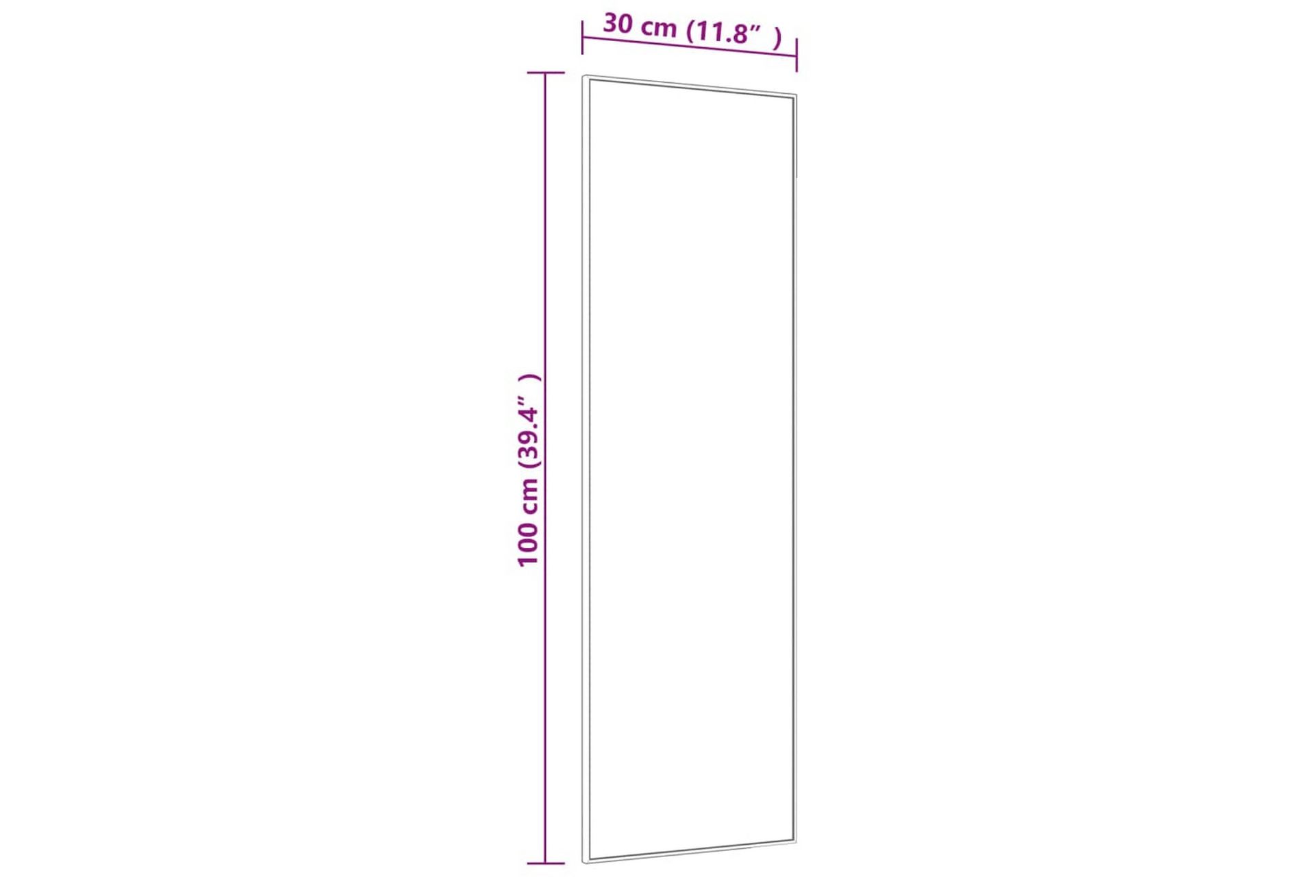 Ovipeili kulta 30x100 cm lasi ja alumiini - Kulta - Sisustustuotteet - Peili