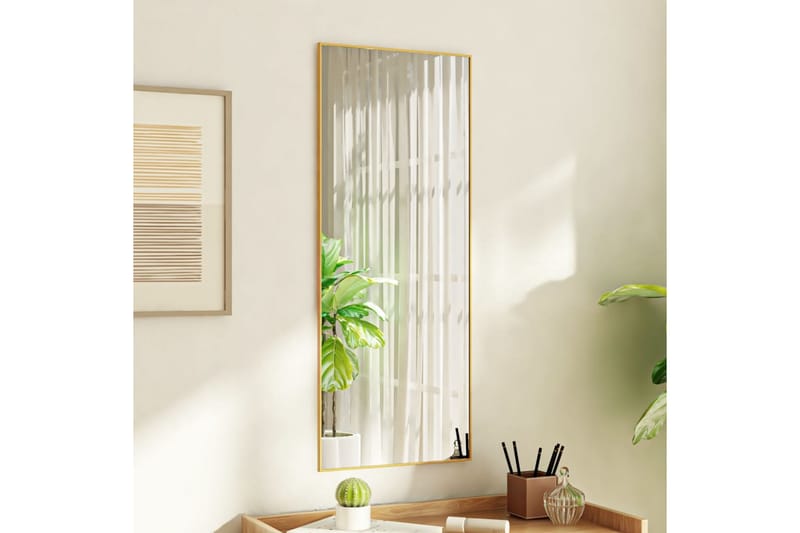 Ovipeili kulta 40x100 cm lasi ja alumiini - Kulta - Sisustustuotteet - Peili