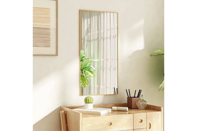Ovipeili kulta 40x80 cm lasi ja alumiini - Kulta - Sisustustuotteet - Peili