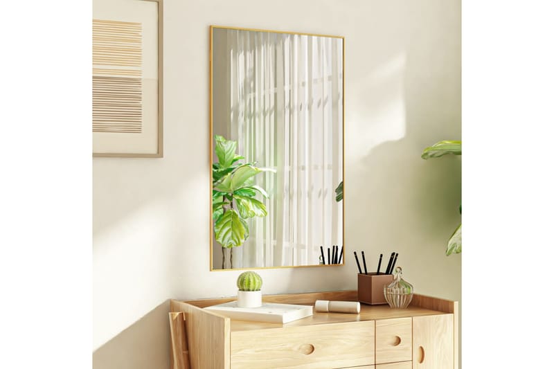 Ovipeili kulta 50x80 cm lasi ja alumiini - Kulta - Sisustustuotteet - Peili