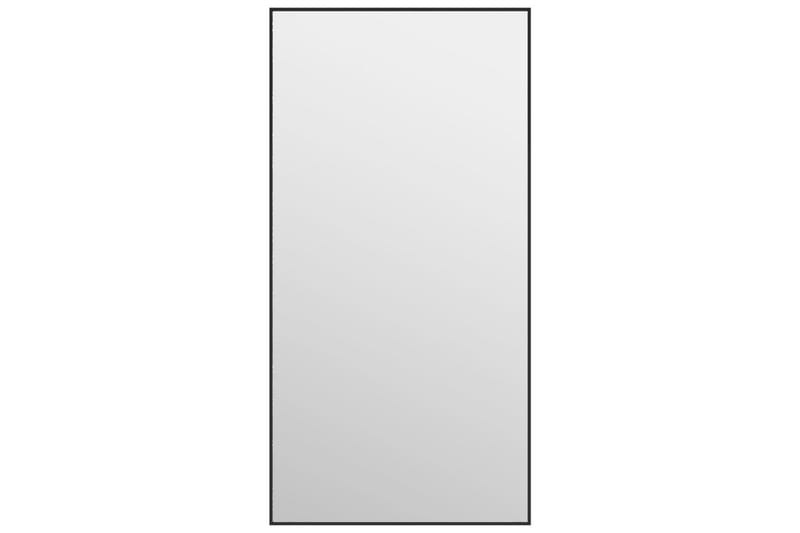 Ovipeili musta 40x80 cm lasi ja alumiini - Musta - Sisustustuotteet - Peili