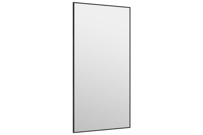 Ovipeili musta 40x80 cm lasi ja alumiini - Musta - Sisustustuotteet - Peili