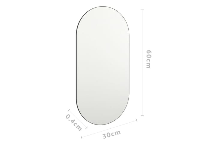 Peili 60x30 cm lasi - Valkoinen - Peili - Eteispeili - Seinäpeili