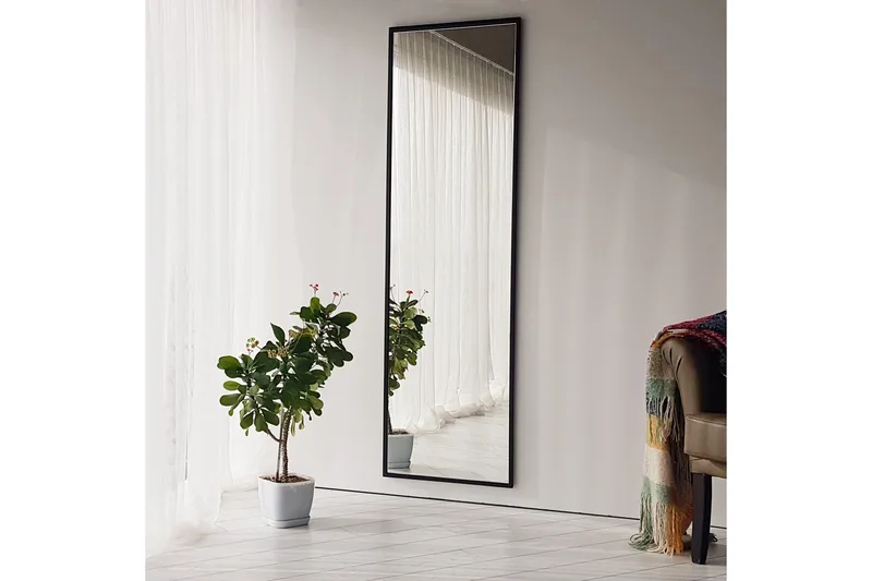 Peili 60x50 cm - Musta - Sisustustuotteet - Peili