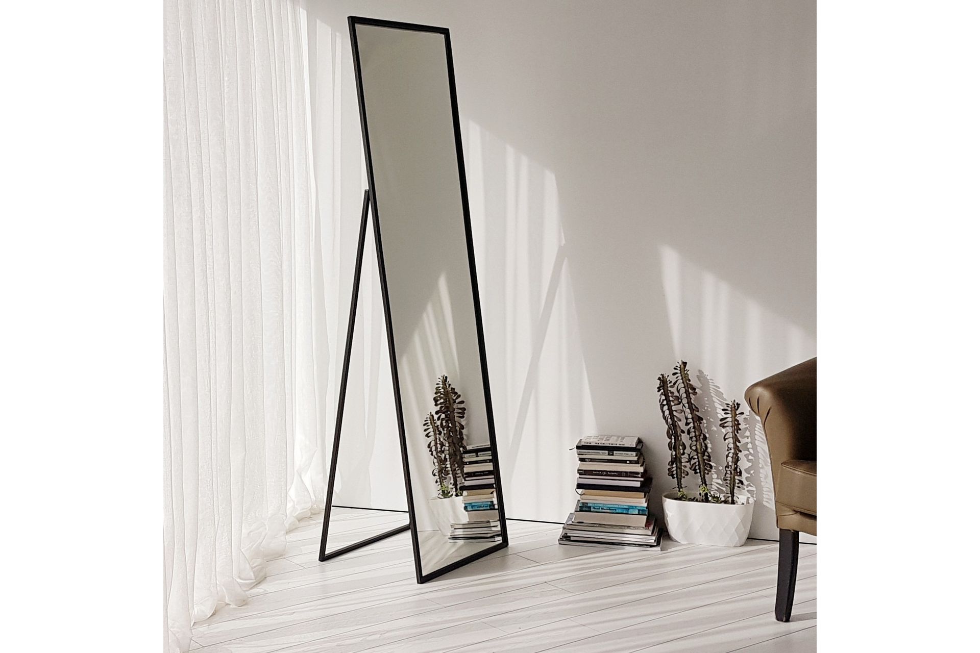 Peili 60x50 cm - Musta - Sisustustuotteet - Peili