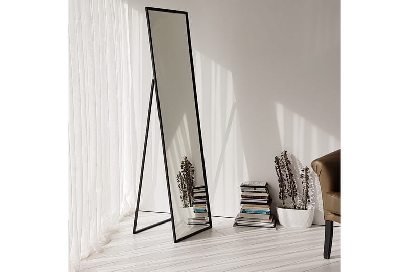 Peili 60x50 cm - Musta - Sisustustuotteet - Peili